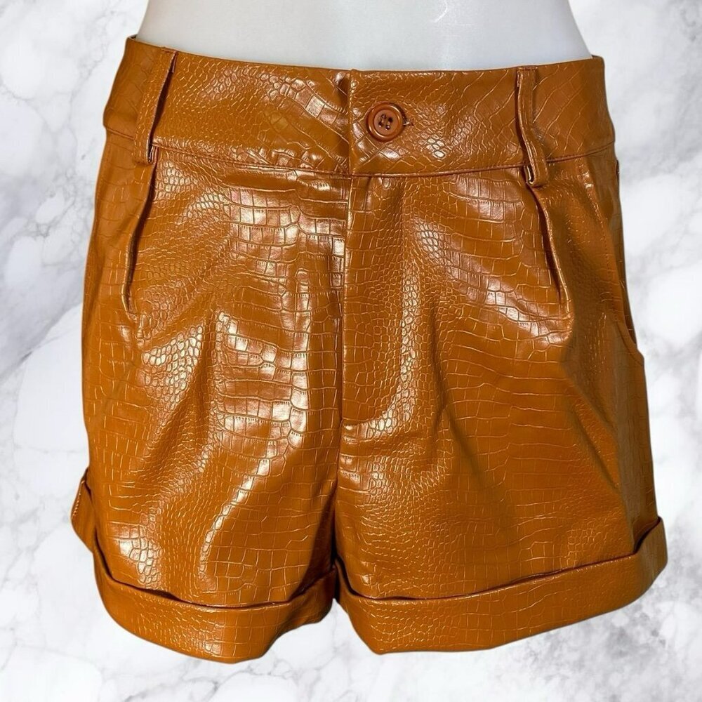 Superdown Dominica Python Shorts - Brown - image 3